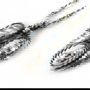 Georg Jensen Necklace 1994 Mainfsv925 Silver Heritage Ear Pendant Women: Gender: Women Pattern: Heritage Brand: Georg Jensen Item: Necklace Model: ear pendant Line: Heritage Gender: Women Color: Silver Material: Main?SV925 Weight: 10.63g Accessories: Box, booklet Size: cm