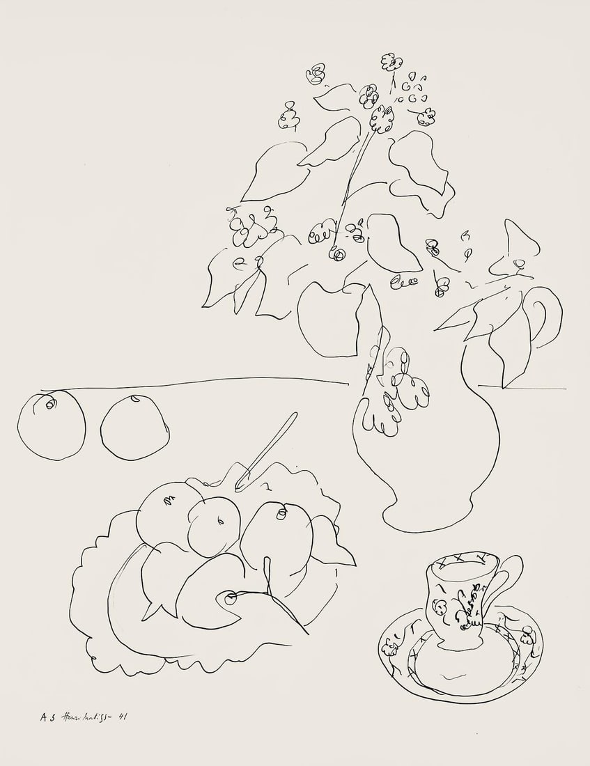 Drawings Themes and Variations　マティス Henri Matisse (1869-1954), Théme C Variation 8 | Christie's