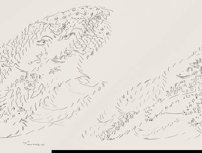 Henri Matisse, Srie I, Var. 7 (Duthuit 9), Henri Matisse, Dessins, Thmes Et Variations, Lithograph: Lithograph on vlin pur fil paper. Paper Size: 9.625 x 12.875 inches. Excellent condition. Inscription: Signed in the plate and unnumbered, as issued. Notes: From the folio, Henri Matisse, Dessins, Thm