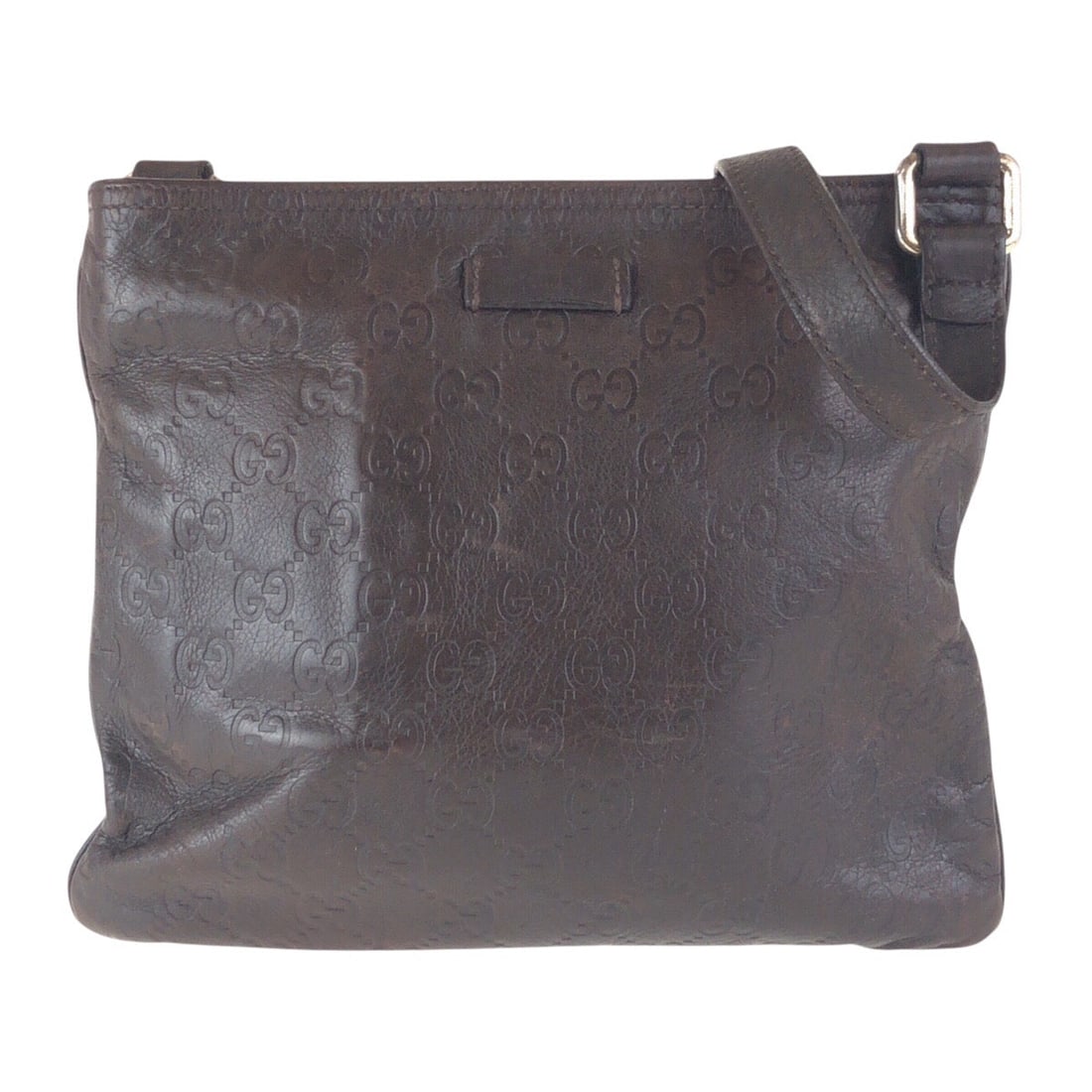 Gucci Shoulder Bag 20 6 Leather Brown Gold Metal Crossbody Shoulder Bag Sacoche Unisex Sima Women (1 of 10)