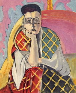 Henri Matisse, Mademoiselle H.D., Portraits Par Henri Matisse, Lithograph: Lithograph on vlin paper, mounted on vlin paper backing sheet, as issued. Paper Size: 12 x 9.25 inches; image size: 9.45 x 7.84 inches. Excellent condition. Inscription: Signed in the plate and unnumb