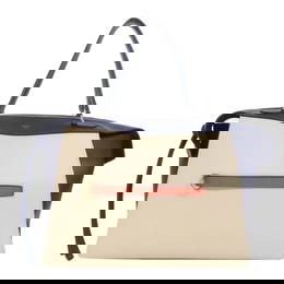 Celine Tote Bag Leather White Ring Bag Women