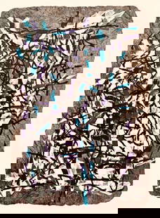 Jean-Paul Riopelle, Composition, Derrire Le Miroir, Lithograph: Lithograph on vlin paper. Paper size: 15 x 11 inches. Excellent condition. Inscription: Unsigned and unnumbered, as issued. Notes: From Derrire le miroir, N 160, 1966. Published by Aim Maeght, diteur,