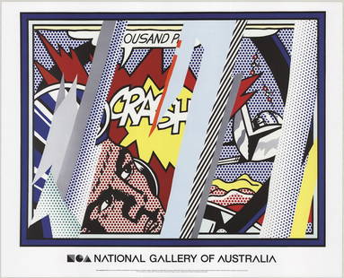 Roy Lichtenstein Reflections On Crash " Poster Pop Art Multicolo: Artist: Roy Lichtenstein Title: Reflections on Crash Year: 2013 Signed: No Medium: Offset Lithograph Paper Size: 23.25 x 29 inches ( 59 x 74 cm ) Image Size: 20 x 25.75 inches ( 51 x 65 cm ) Edition S