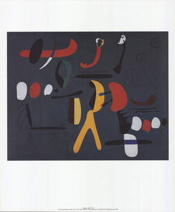 Joan Miro Painting " Offset Lithograph Surrealism: Artist: Joan Miro Title: Painting Year: 2010 Signed: No Medium: Offset Lithograph Paper Size: 22.75 x 19 inches ( 58 x 48 cm ) Image Size: 13.75 x 17.25 inches ( 35 x 44 cm ) Edition Size: Unknown Fra