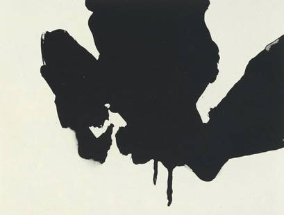 Robert Motherwell, Composition (Belknap 354-380; Engberg/Banach 415-441), Three Poems, Lithograph: Lithograph on Japon la main, attached with chine appliqu to vlin dArches paper. Paper Size: 21.5 x 17.875 inches. Excellent condition. Inscription: Unsigned and unnumbered, as issued. Notes: From the