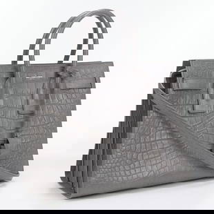 Saint Laurent 398709 Handbag Sac De Jules Small 2Way Tote Bag Embossed Leather Gray Women: Color: gray MetalColor:Silver Size(Cm): W32cm x H25cm x D14cm Shoulder:110cm Shoulder adjustable Size(Inch): W12.6inch x H9.8inch x D5.5inch Shoulder:43.3inch Product Details: [Inside]Open pocket x 1