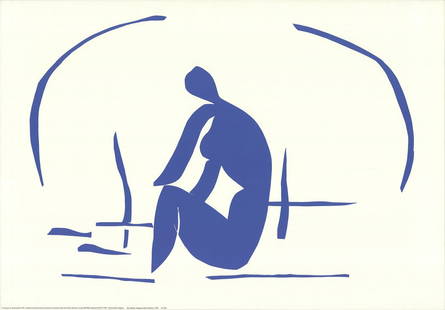 Henri Matisse Baigneuse Dans Les Roseaux " Serigraph Modernism: Artist: Henri Matisse Title: Baigneuse dans les Roseaux Year: 1991 Signed: No Medium: Serigraph Paper Size: 27.5 x 39.5 inches ( 70 x 100 cm ) Image Size: 27.5 x 39.5 inches ( 70 x 100 cm ) Edition Si
