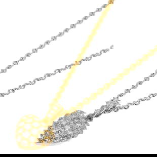 Cartier Necklace 18K Yellow Gold Gold Heart Pave Diamond: Gender: Women Brand: CARTIER Item: Necklace Model: Heart pave diamond Gender: Women Color: gold Material: 18K Yellow Gold Weight: 8g Accessories: Cartier warranty, Cartier repair certificate, box Size