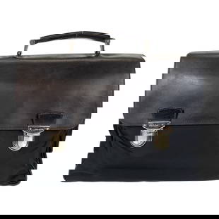 Prada Business Bag Nylon, Leather Black Silvermetal Business Bag Briefcase Test Mens: Material: Leather Gender: Mens Pattern: Test Brand: PRADA Item: Business bag Line: Test Type: Business bag briefcase Gender: mens Color: Black SilverMetal Material: Nylon, Leather Accessories: None Si