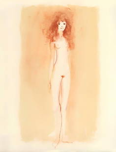 Lonor Fini, Composition, Paralllement, Lithograph: Lithograph on grand vlin d'Arches paper. Paper size: 15.94 x 11.61 inches. Excellent condition. Inscription: unsigned and unnumbered, as issued. Notes: from the folio, Paralllement, Illustr de lithogr