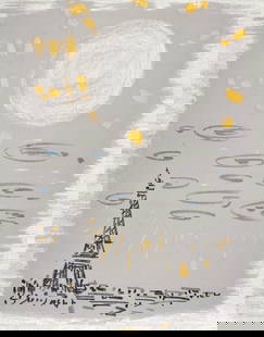 Andr Masson, La Tour Eiffel Au Ciel Gris, Regards Sur Paris, Lithograph: Lithograph on vlin dArches paper. Paper size: 15.5 x 12 inches. Excellent condition. Inscription: unsigned and unnumbered, as issued. Notes: from the folio, Regards sur Paris, 1962. Published by Andr