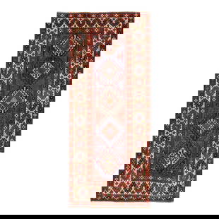 4'X9'4" Red Antique Caucasian Kazak 100% Wool Hand Knotted Runner Rug: Style: Caucasian Type: Indoor Material: Wool Color: Red Item Length: 112 Item Width: 48 Rug Type: Hand Knotted Pile: Wool Shape: Runner Field Color: Red Size: 4"0" x 9"4" / 122 CM X 284 CM Age: 1900 P