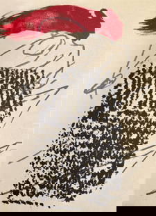 Antoni Tpies, Composition, Ediciones Polgrafa, Redfern Gallery, Lithograph: Lithograph on vlin paper. Paper size: 10 x 7.375 inches. Excellent condition. Unsigned and unnumbered, as issued. Notes: From the album, Ediciones Polgrafa, Redfern Gallery, 1979. Published by Redfern