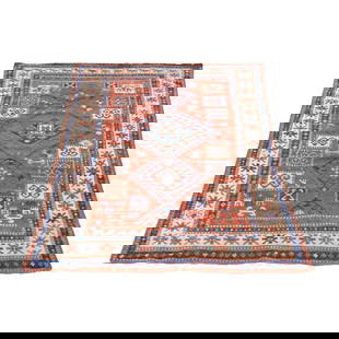 4'3"X6'3" Red Antique Caucasian Kazak Hand Knotted 100% Wool Oriental Rug: Style: Caucasian Type: Indoor Material: Wool Color: Red Item Length: 75 Item Width: 51 Rug Type: Hand Knotted Pile: Wool Shape: Rectangular Field Color: Red Size: 4"3" x 6"3" / 130 CM X 191 CM Age: 19