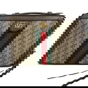 Gucci Shoulder Bag 550622 Pvc Coated Canvas Brown Gg Ofidia Women: Material: Canvas Gender: Women Pattern: GG Brand: GUCCI Item: Shoulder Bag Model: Ofidia Line: GG Gender: Women Color: Brown Material: PVC coated canvas Accessories: None Size: cm (approx.): W25.5 x H