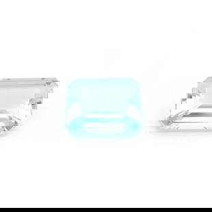 Octagonal 2.05Ct Blue Ec - Loose Aquamarine Gemstone: Type: Aquamarine Carat: 2.05 Cut: STEP Color: Blue Clarity: EC Treatment: HEATED Color Shade: Medium Blue Measurements: 9.17L X 7.31W Certification: None Video: