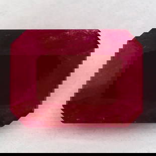 Octagonal 1.82Ct Red Si - Loose Ruby Gemstone: Type: Ruby Carat: 1.82 Cut: FACETED Color: Red Clarity: SI Treatment: HEATED Color Shade: Red Measurements: 8.1L X 6.01W Certification: None Reserve Price: $1103 Product Disclaimer: All diamonds and l