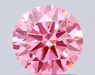 Round 1.0Ct Fancy Vivid Pink Vvs2 - Loose Lab Diamond