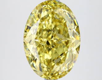 Oval 3.26Ct Fancy Vivid Yellow Vs1 - Loose Lab Diamond