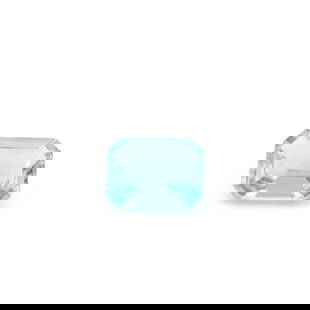 Octagonal 1.18Ct Blue Ec - Loose Aquamarine Gemstone: Type: Aquamarine Carat: 1.18 Cut: STEP Color: Blue Clarity: EC Treatment: HEATED Color Shade: Medium Blue Measurements: 8.0L X 6.0W Certification: None Video: