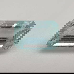 Octagonal 2.4Ct Blue Mi - Loose Aquamarine Gemstone: Type: Aquamarine Carat: 2.4 Cut: STEP Color: Blue Clarity: MI Treatment: NONE Color Shade: Light Blue Measurements: 10.69L X 6.87W Certification: None Video: