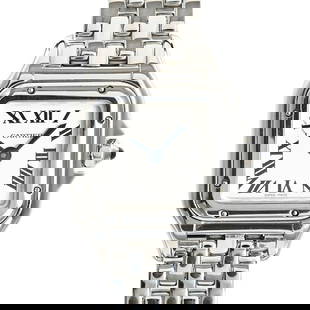 Cartier Panthre De Cartier Mini Wspn0019 Silver Ladies Used Watch #52320: Case Material: NA Type: Wristwatch Band Size: 16.5cm Case Size: 19mm Movement: Quartz Band Material: Stainless Steel/Bracelet Color: Silver Product Disclaimer: Items may exhibit light wear, such as mi