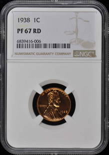1938 Wheat Reverse Lincoln Cent (Proof) 1C Ngc Pr67Rd: Certification: NGC Certification Number: 6839416006 Grade: PR67 Year: 1938 Circulated/Uncirculated: Uncirculated Strike Type: Proof Mint Location: Philadelphia Designation: RD Denomination Type: Linco