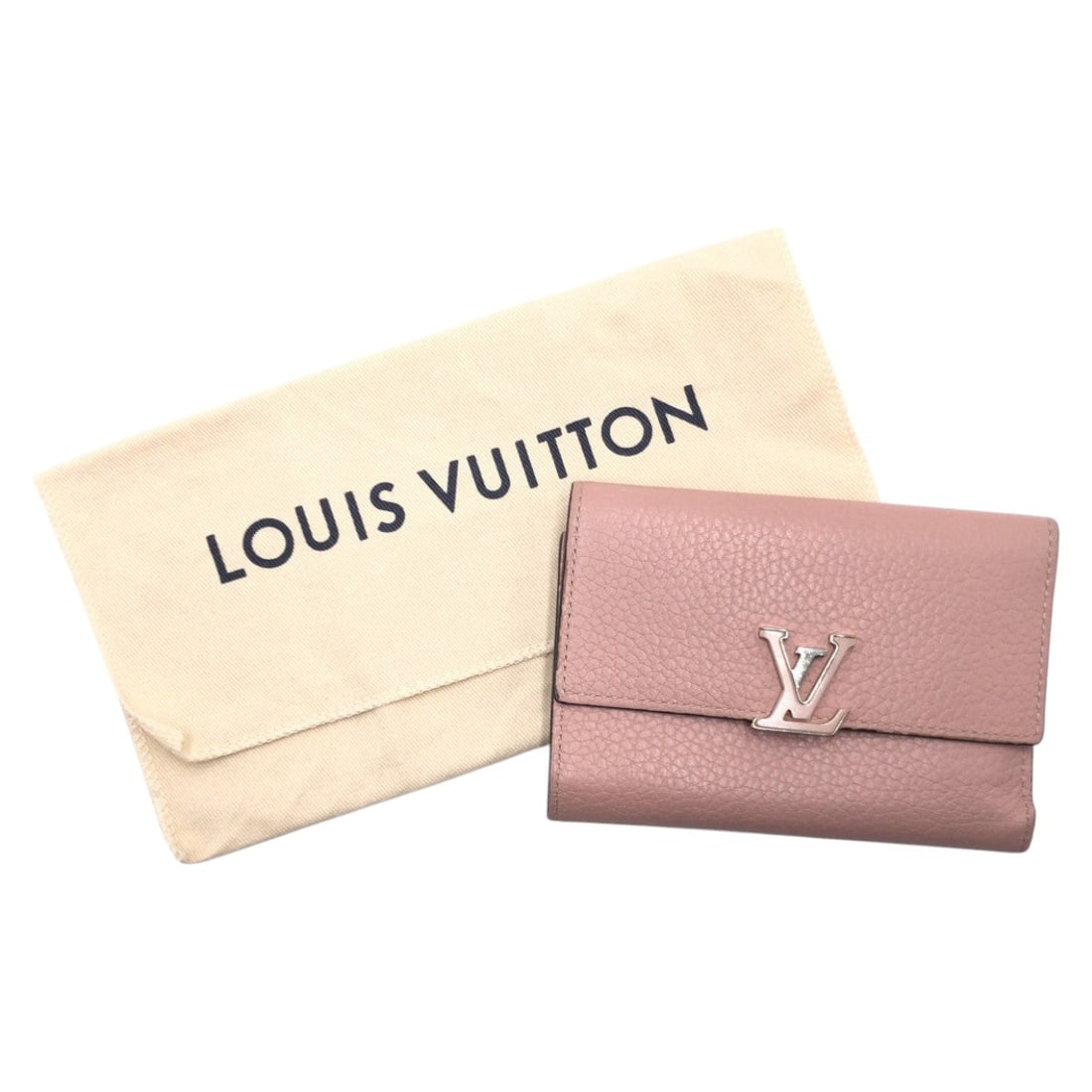 Louis Vuitton Tri-Fold Wallet M62156 Leather Pink Tri-Fold Wallet Folded Wallet Compact Wallet: Material: Leather Gender: Women Pattern: Portefeuille Capsine Brand: LOUIS VUITTON Item: Tri-fold wallet Line: Portefeuille Capsine Type: Tri-fold Wallet Folded Wallet Compact Wallet Gender: Women Col