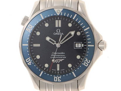 Omega Seamaster Professional 007 Ltd James Bond Model 2357.80 Automatic: Material: SS Size: 41mm Bracelet: 19cm Type: Wrist watch Product Disclaimer: Items may exhibit light wear, such as minor scratches or slight tarnishing appropriate to their age and prior handling. We