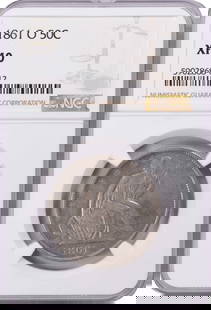 1861-O Liberty Seated Silver Half Dollar Ef40 Ngc: Certification: NGC Circulated/Uncirculated: Circulated Year: 1861 Mint Location: New Orleans Km Number: A68A Denomination: 50C Composition: 90% Silver 10% Copper Grade: XF Coin: Seated Liberty Designe
