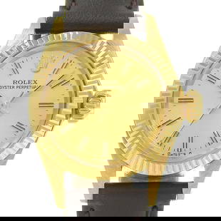 Rolex Watches Mechanical Automatic 6719 K18 Yellow Gold, Embossed Leather Gold Cal.2030 Oyster: Material: Leather Gender: Women Brand: ROLEX Item: Watches Model: Oyster perpetual Type: cal.2030 Gender: Women (Unisex) Color: gold Material: K18 Yellow Gold, Embossed Leather Weight: 29.4g Specifica