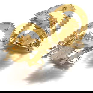 Carrera Y Carrera Cufflinks Diamond Horse Horseshoe 18K 750 Yellow Gold: Metal: Yellow Gold Metal Purity: 18k Type: Cufflinks Main Stone: Diamond Style: Cufflinks Collection: Animal Main Stone Creation: Natural Product Disclaimer: Items may exhibit light wear, such as mino