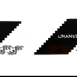 Chanel Earring Gold Plated Gold Coco Mark Women