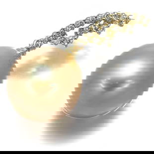 Golden South Sea Pearl 12.8Mm Diamond 0.10Ct Pendant 18K 750 Yellow Gold: Metal: Yellow Gold Metal Purity: 18k Type: Pendant Main Stone: South Sea Pearl Style: Pendant Main Stone Creation: Unknown Product Disclaimer: Items may exhibit light wear, such as minor scratches or