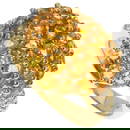 Ponte Vecchio Ring 18K Yellow Gold Gold Heart Citrine Diamond Women