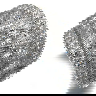 Diamond 1.55Ct Milgrain Ring 900 Platinum: Metal: Platinum Metal Purity: 900 Type: Ring Main Stone: Diamond Main Stone Creation: Natural Ring Size: US6.5 Product Disclaimer: Items may exhibit light wear, such as minor scratches or slight tarni