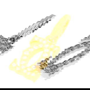 Cartier Pendant Top 18K Yellow Gold Gold 2C Charm Diamond: Gender: Women Brand: CARTIER Item: Pendant top Model: 2C Charm Diamond Gender: Women Color: gold Material: 18K Yellow Gold Weight: 2.4g Accessories: None Size: cm (approx.): Total Length: 2.4cm inch (