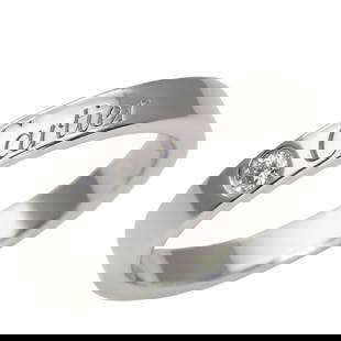 Cartier Ring Pt950Platinum Platinum Engraved: Material: Pt950 Gender: Women Brand: CARTIER Item: Ring Model: Engraved Gender: Women Color: Platinum Material: Pt950Platinum, Diamond Weight: 4.5g Accessories: None Size: cm (approx.): 9(JPsize) US 5