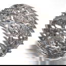 Adler Ring Diamond Openwork Milgrain Us7 18K 750 White Gold