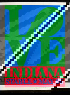 Robert Indiana Lithograph Guggenheim Museum Coa Signed Op Numbered: Robert Indiana Lithograph Guggenheim Museum COA Signed Op Numbered Robert Indian "Love, Indiana Stable May 66" The Lithograph was printed by the Guggenheim Museum in 1998 in 225 hand numbered copies.