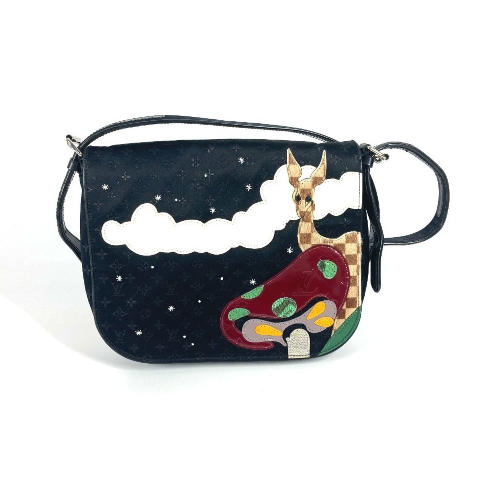 Louis Vuitton M92273 Monogram Satin Comte De Faie Musette Crossbody Flap Bag Pochette Shoulder (1 of 13)