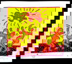 Keith Haring Lithograph Certified Coa Signed Numbered 180 Ex