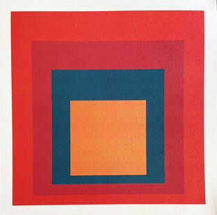 Josef Albers Lithograph Guggenheim Museum Coa Numbered Published: Josef Albers "Homage to the square" Lithograph printed by the Guggenheim Museum in 1979 The work measures 30x30 cm Limited edition of 250 hand-numbered copies Guggenheim Museum Josef Albers "Homage to