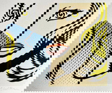 Roy Lichtenstein Lithograph Coa Signed Numbered Limited 275 Ex: Roy Lichtenstein Lithograph COA Signed Numbered Limited 275 Ex Roy Lichtenstein " without title " Lithograph of an work by Roy Lichtenstein, printed in 1986. 31 x 37 cm 275 hand numbered specimens sig