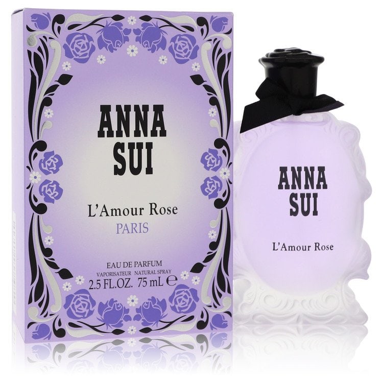 Anna Sui L'Amour Rose Perfume By Anna Sui Eau De Parfum Spray: Brand: Anna Sui Size: 2.5 oz Eau De Parfum Spray Grams: 400 Type: Eau De Parfum Spray Fragrance: Perfume for Women Product Disclaimer: Authentic fragrances; some boxes may show shelf wear. We strongly