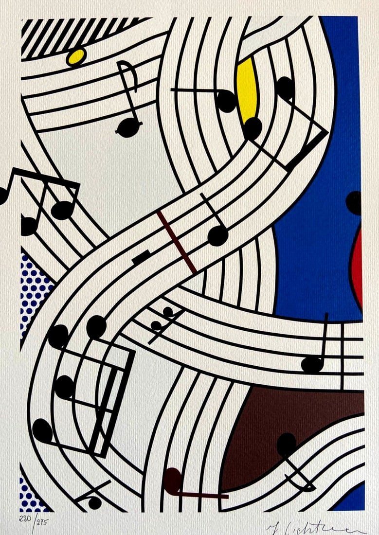 Roy Lichtenstein Lithograph Coa E Firmata Numerata Limitata Timbro (1 of 9)