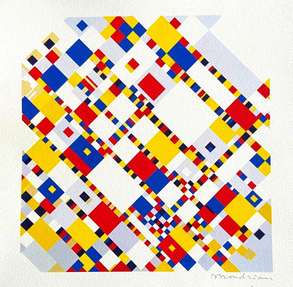 Piet Mondrian Lithograph Coa Signed Op Numbered (1 of 7)