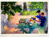 Carl Larsson Lithograph Coa Numbered Limited Stamp (Edvard Munch)