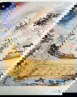Salvador Dal, Lithograph Hand-Made Signed Coa Numbered By Hand: Salvador Dali "Leucothea " Lithograph of an work by Salvador Dal, printed in 1986 32 x 40 cm 275 hand-numbered copies signed by Salvador Dali on the plate Birkhuser Kunstverlag, Basel Salvador Dali "L